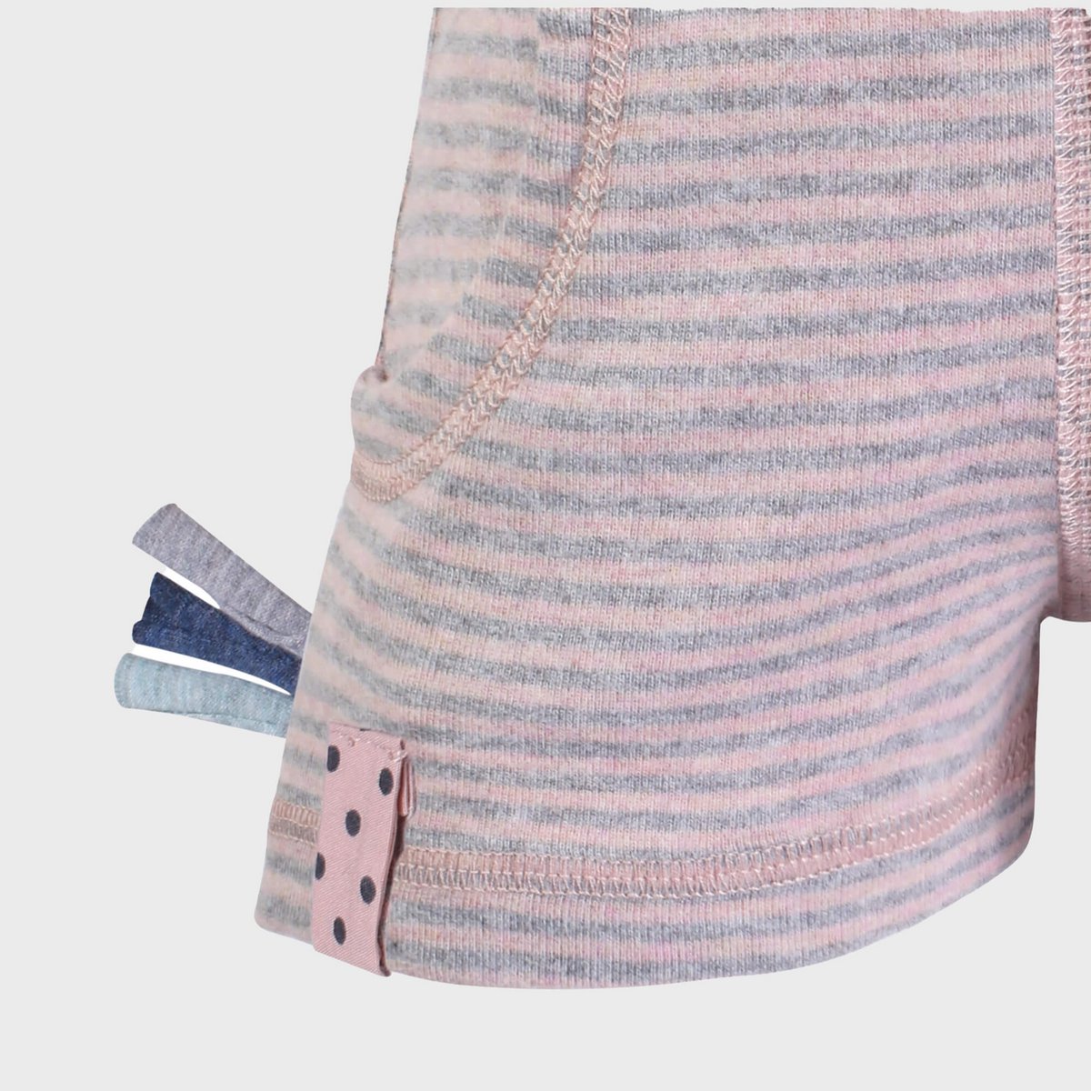 OrganicEra biologische babyshort, roze gestreept