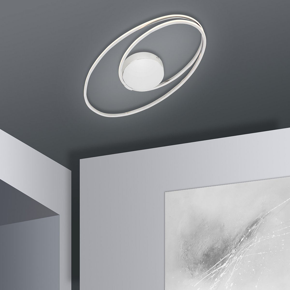 LED plafondlamp b: 60cm "Loop Line"