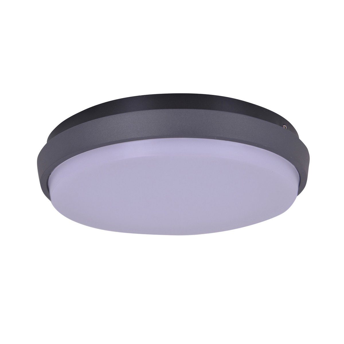 LED Outer Wall Lamp "Mio" Ø 27 cm gemaakt van antraciet -gekleurd metaal en plastic, IP54 voor ingang, balkon, terras