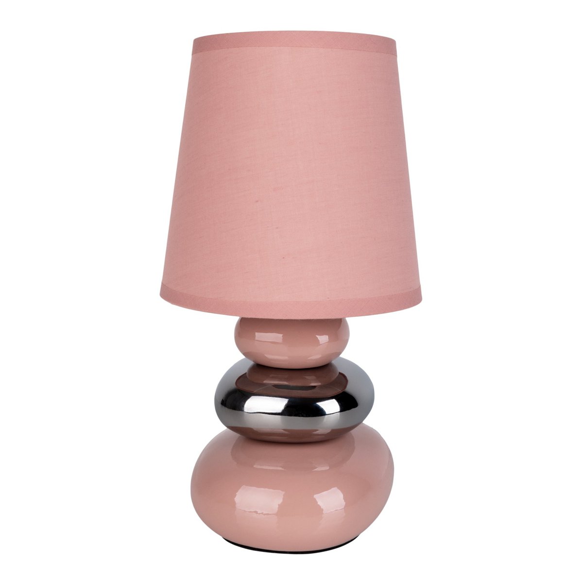 Keramische tafellamp "Stoney" Pink - Classical - Table Lamp - - Rosé/Salmon - E14 - Geen informatie