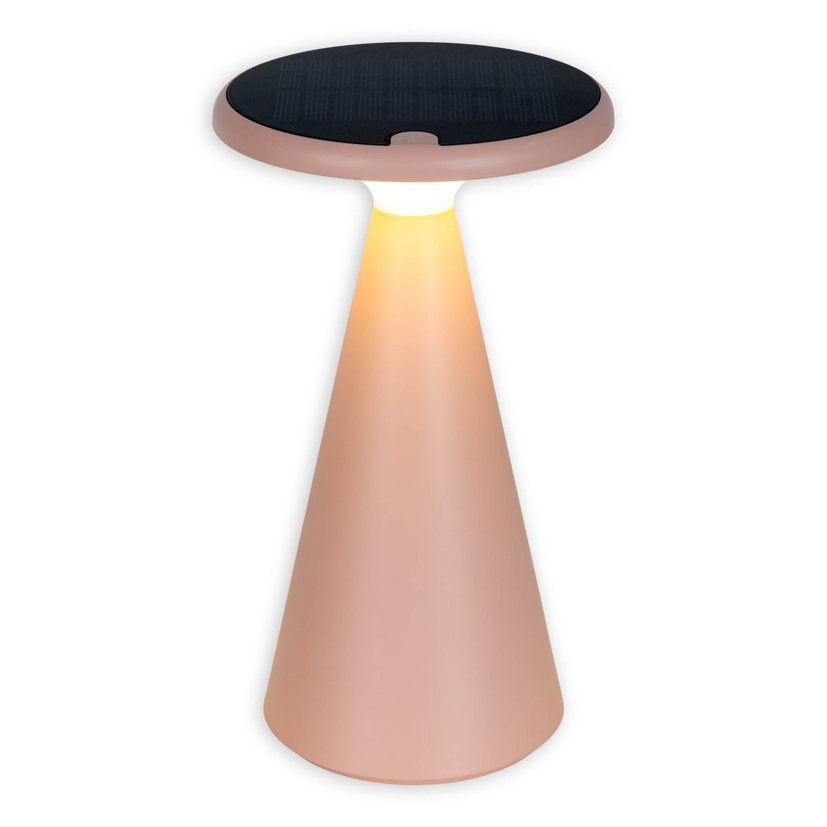 Zonne -batterijlamp "Palu" voor buiten en binnen, gemaakt van plastic in roze, 20 cm hoog