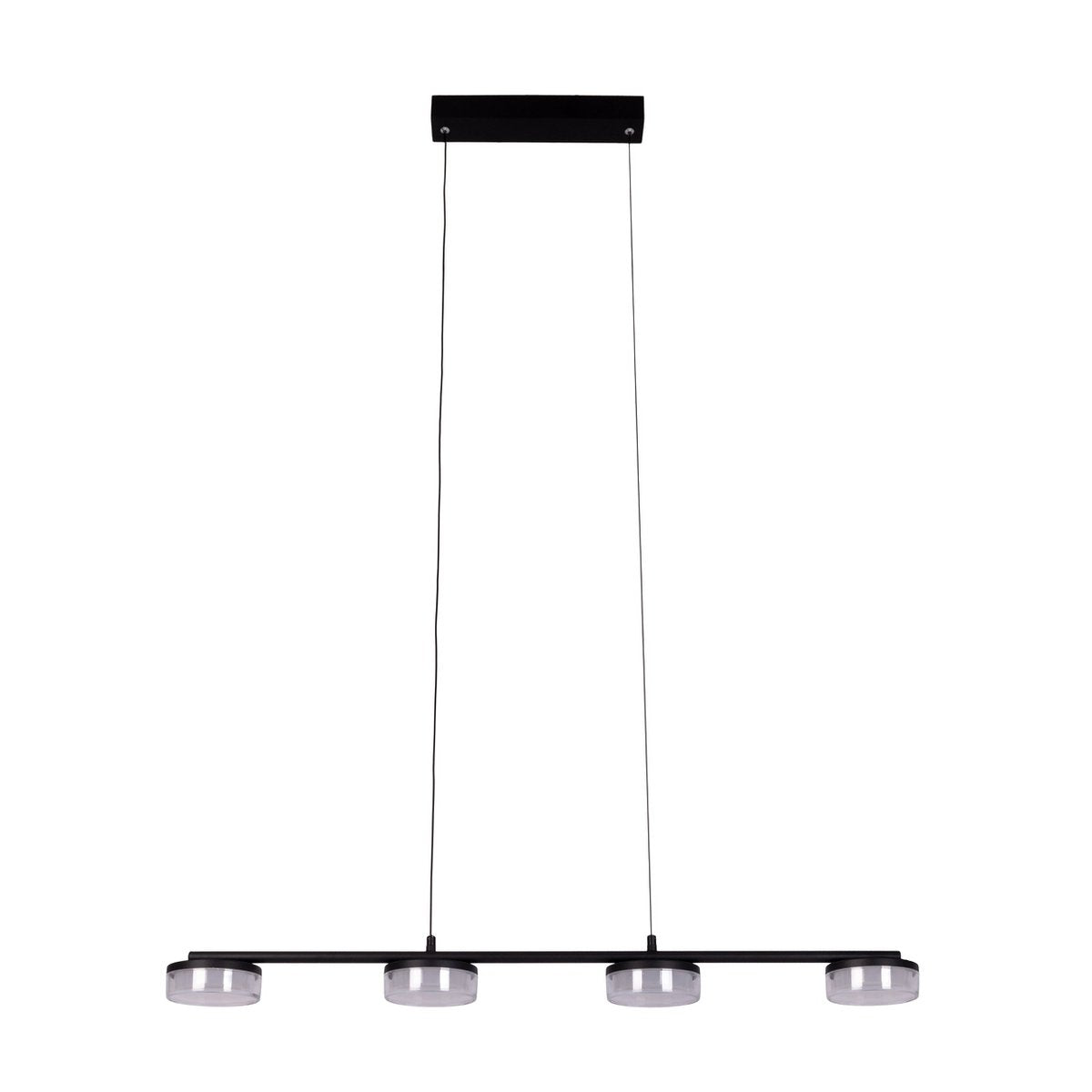 LED hanger lamp "CIMO" gemaakt van metaal en plastic in zwart, met geïntegreerde LED, lengte 96 cm