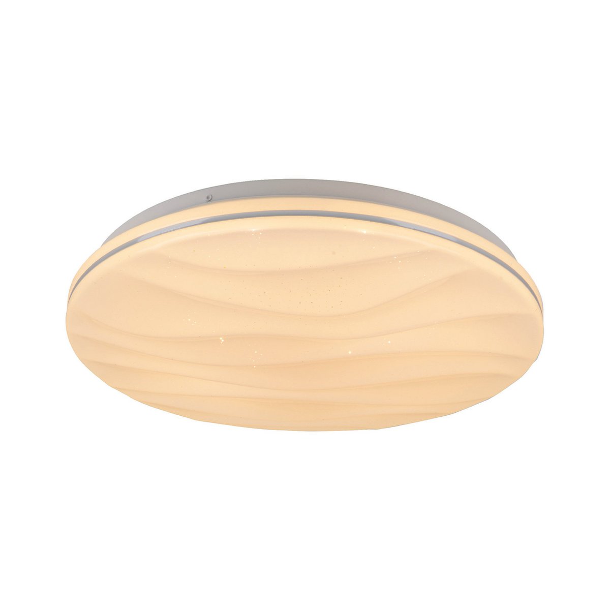 Smart Home LED -plafondlamp "Austin" met kristaleffect, veel functies, gemaakt van metaal en plastic, wit, met geïntegreerde LED's, verlichting voor woonkamers of kantoor