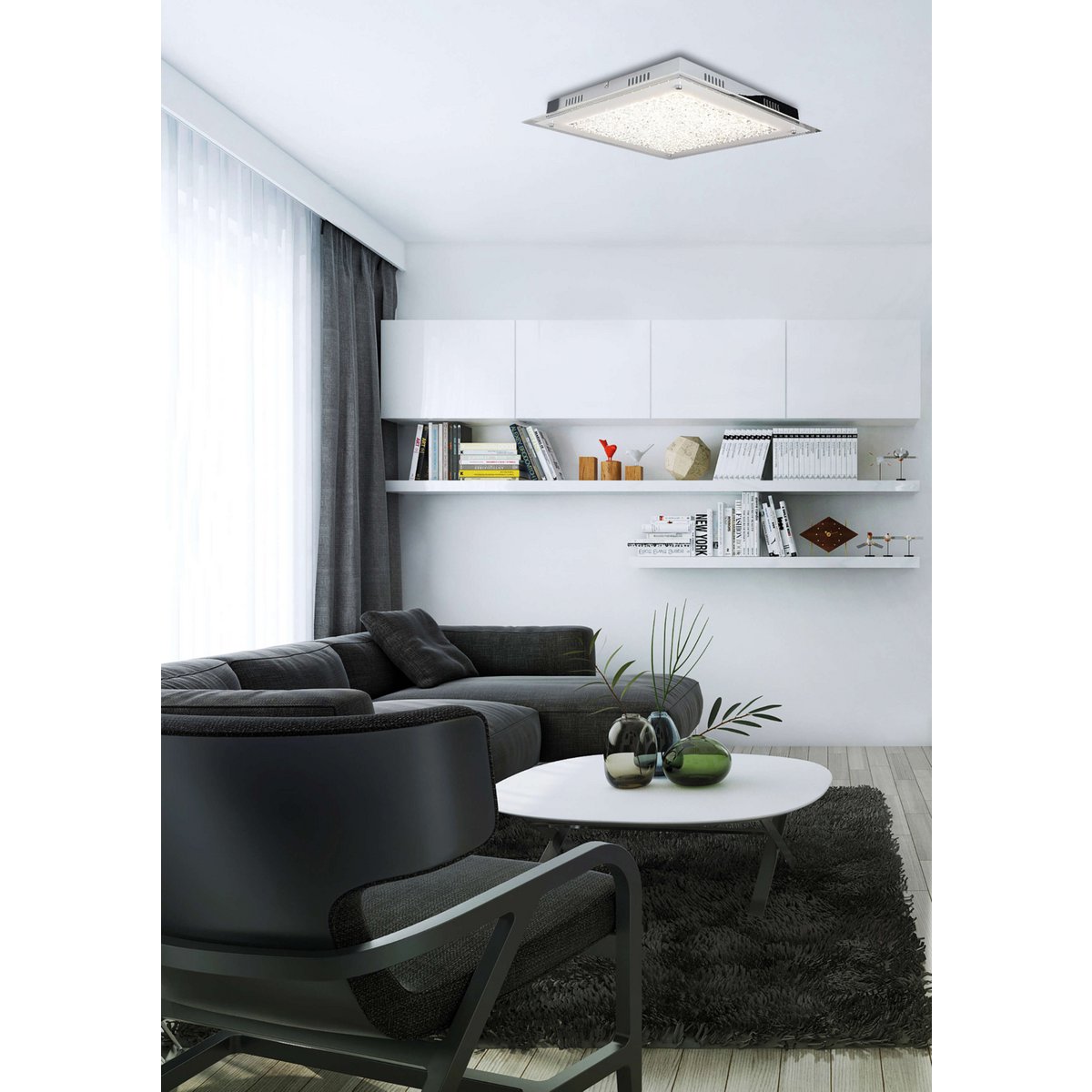 LED plafondlamp "Glasgow" d:36cm