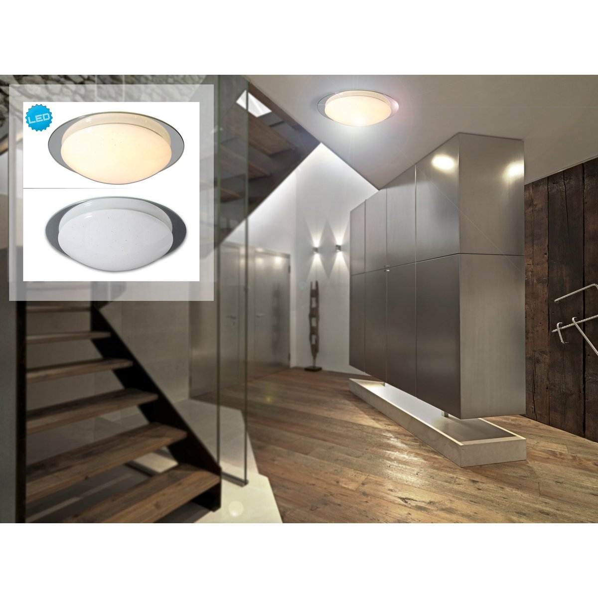 LED plafondlamp "Palma" d:30cm