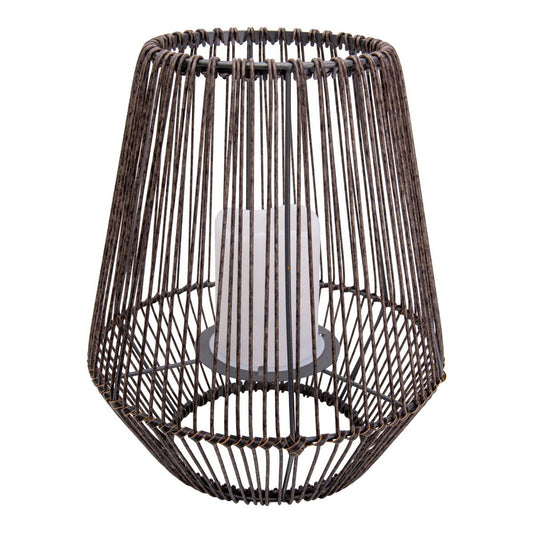 LED Solar Lamp "Plasto" Ø 26 cm buiten gemaakt van bruin metaal en plastic