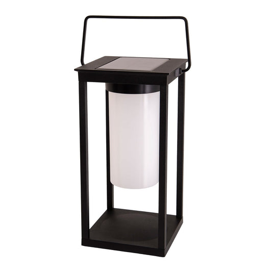 LED -camping/plintlamp H: 28 cm, voor buiten, plintlamp - metaal en plastic in het zwart, met geïntegreerde LED