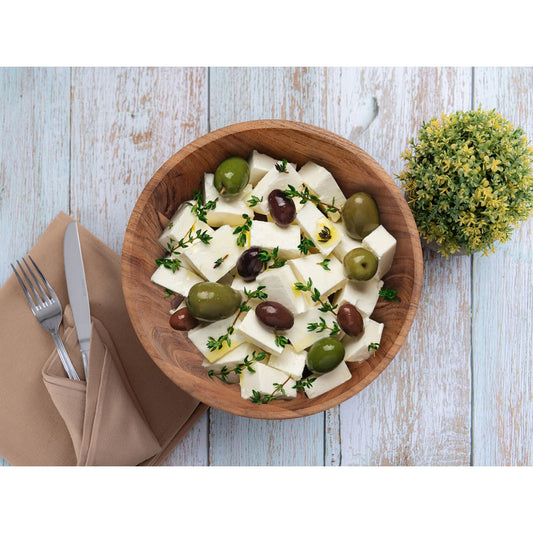 Houten kom decoratie shell 20 of 25 cm voedsel.