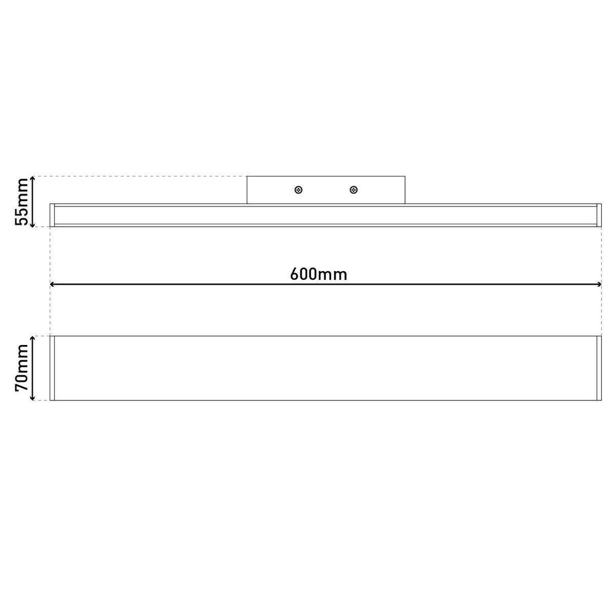 LED -wandlamp Dubai "", moderne wandlamp gemaakt van aluminium en plastic, stevig gebouwd -in LED's, 60 cm lang of hoog. Ideaal voor de verlichting van ingangen, gangen, voor het structureren van grote wandoppervlakken