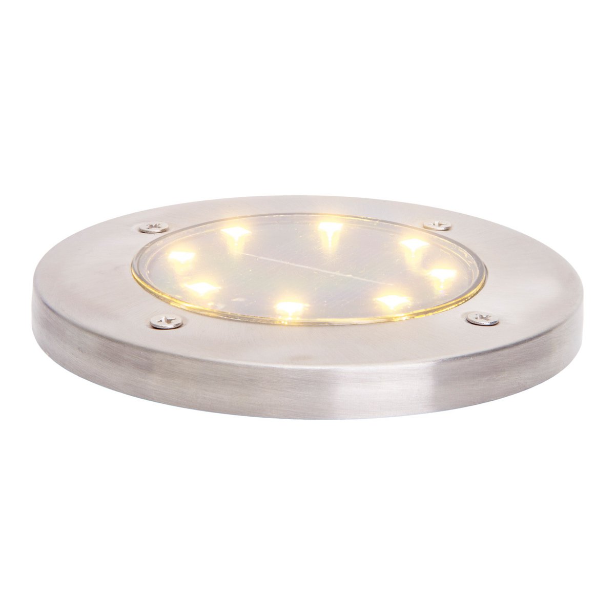 6-set LED LED-zonnebodem-zo-spit "Kian", voor buiten, spiesjes gemaakt van metaal en plastic in staal blanco, met geïntegreerde LED