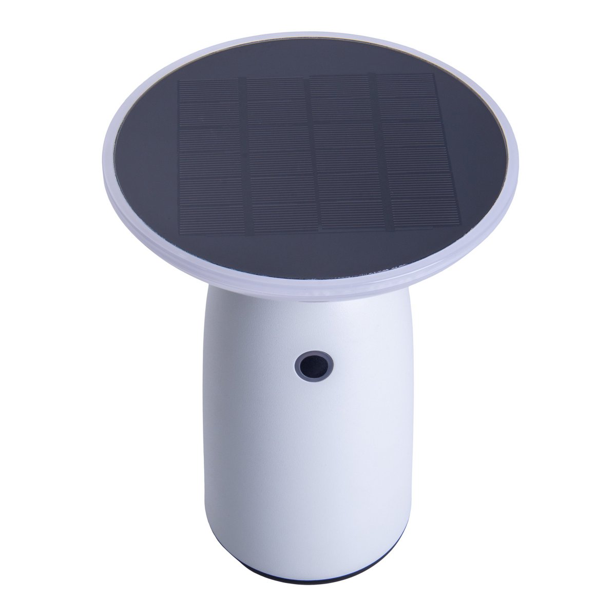 LED Solar Lamp "ADA" Wit voor de externe LED -tafellamp gemaakt van metaal en plastic, met stevig geïnstalleerde LED's, zonnelamp 22,5 x 16 cm
