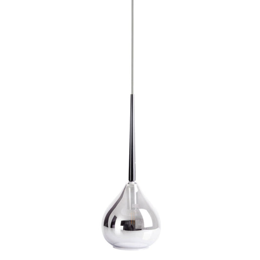 Hanger lamp "vaso", hanglamp gemaakt van metaal en rookglas in antraciet, met E14 -versie, voor eetkamer, woonkamer, hal of kantoor, met een Øvon 16 cm