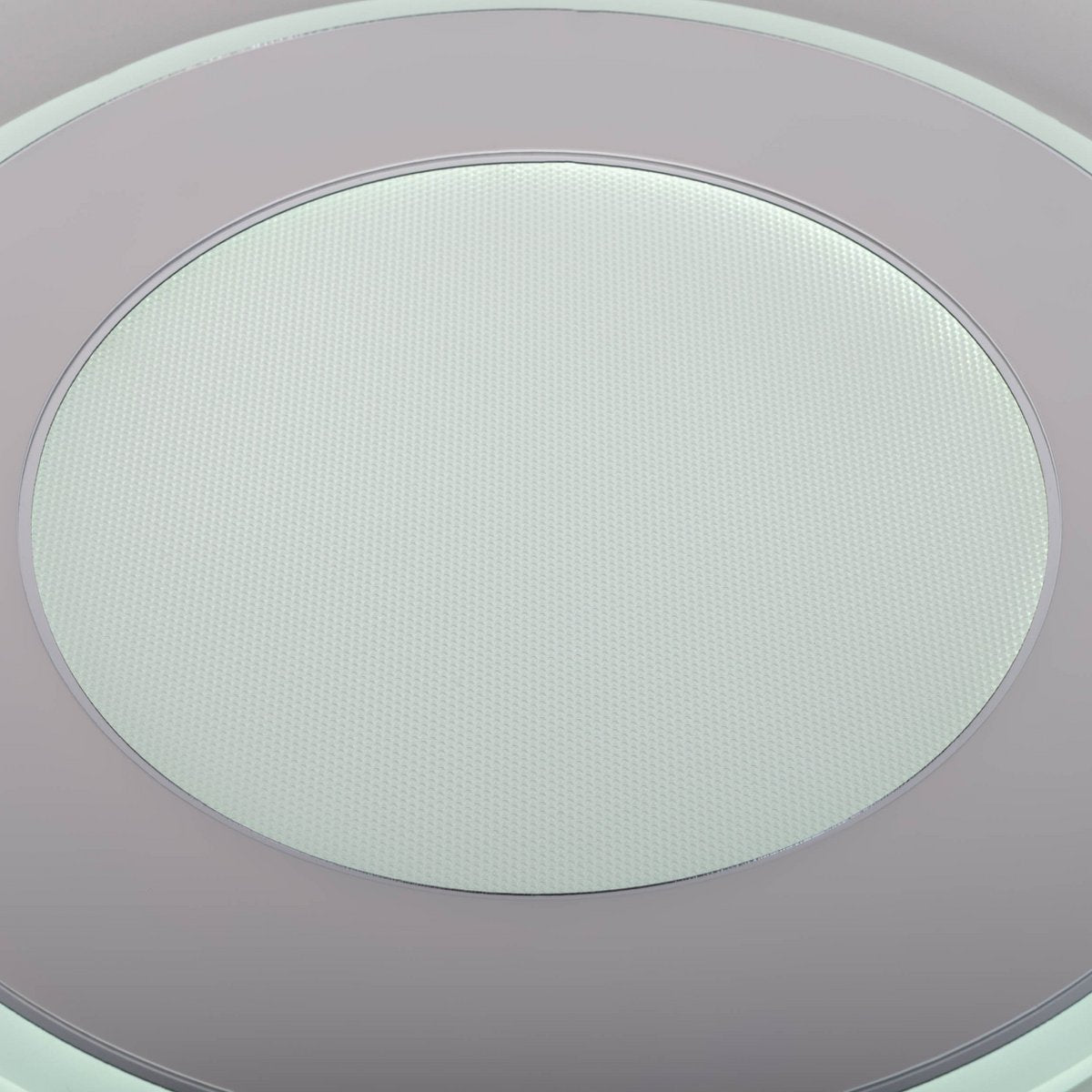 LED-plafondlamp "Doira" Ø 50,5 cm, 7,5 cm hoog, metaal en plastic in zilver en wit, geïntegreerde LED's, 3600 lm licht licht, dimable, CCT-functie 3000-6500 K, nachtlichtfunctie