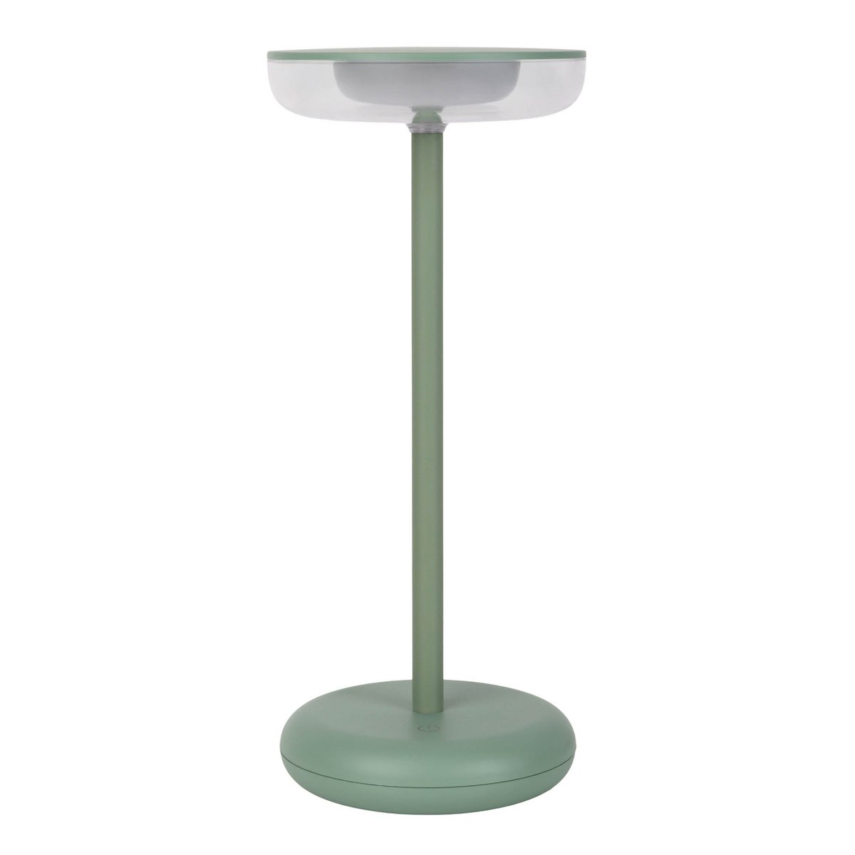 Noteloze tabletlamp "PASI" voor buiten en binnen, gemaakt van metaal en plastic in mint, dimbaar, met aanraking en geheugenfunctie, ca. 26 cm hoog