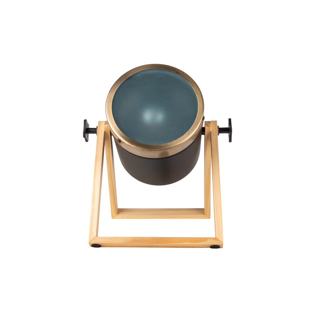 Tafellamp "Tim" gemaakt van zwart metaal en verzadigd plastic, met E27 -aansluiting, tafellamp voor binnen, 28 cm hoog