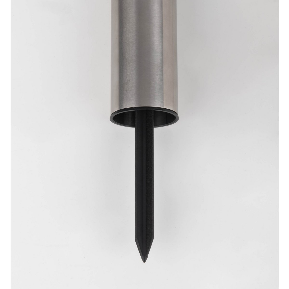 Zonne-decoratedspieß "Bobby" in de 3 set, Ø 6,2 cm, 42 cm hoog, metaal in stalen blank, plastic, geïntegreerde leds warm wit wit