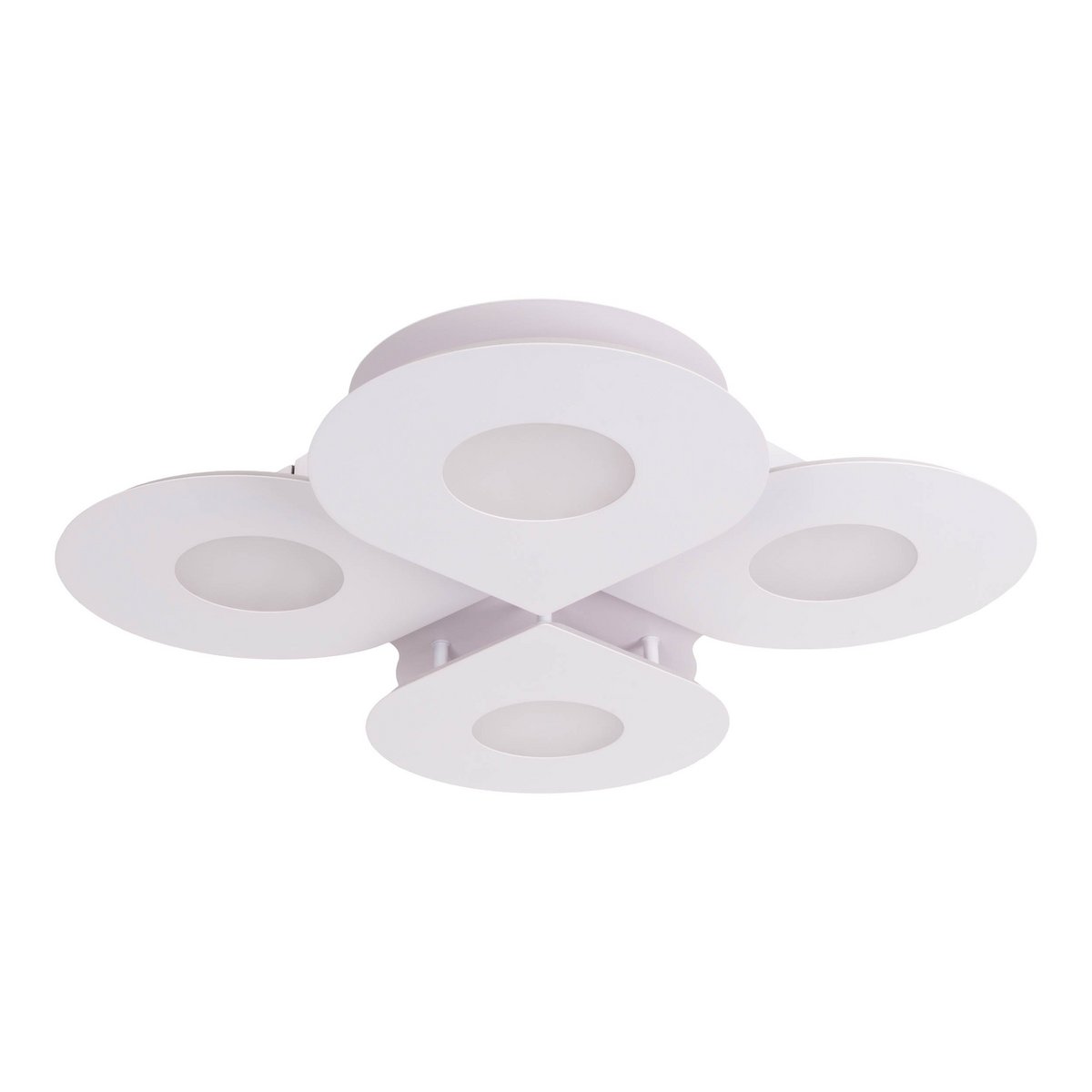 LED-plafondlamp "Smilla" wit, 50 x 50 cm, 8 cm, metaal en plastic, geïntegreerde LED's, 2400 lm, dimable, CCT-functie 3000-6.500 K, nachtlichtfunctie.