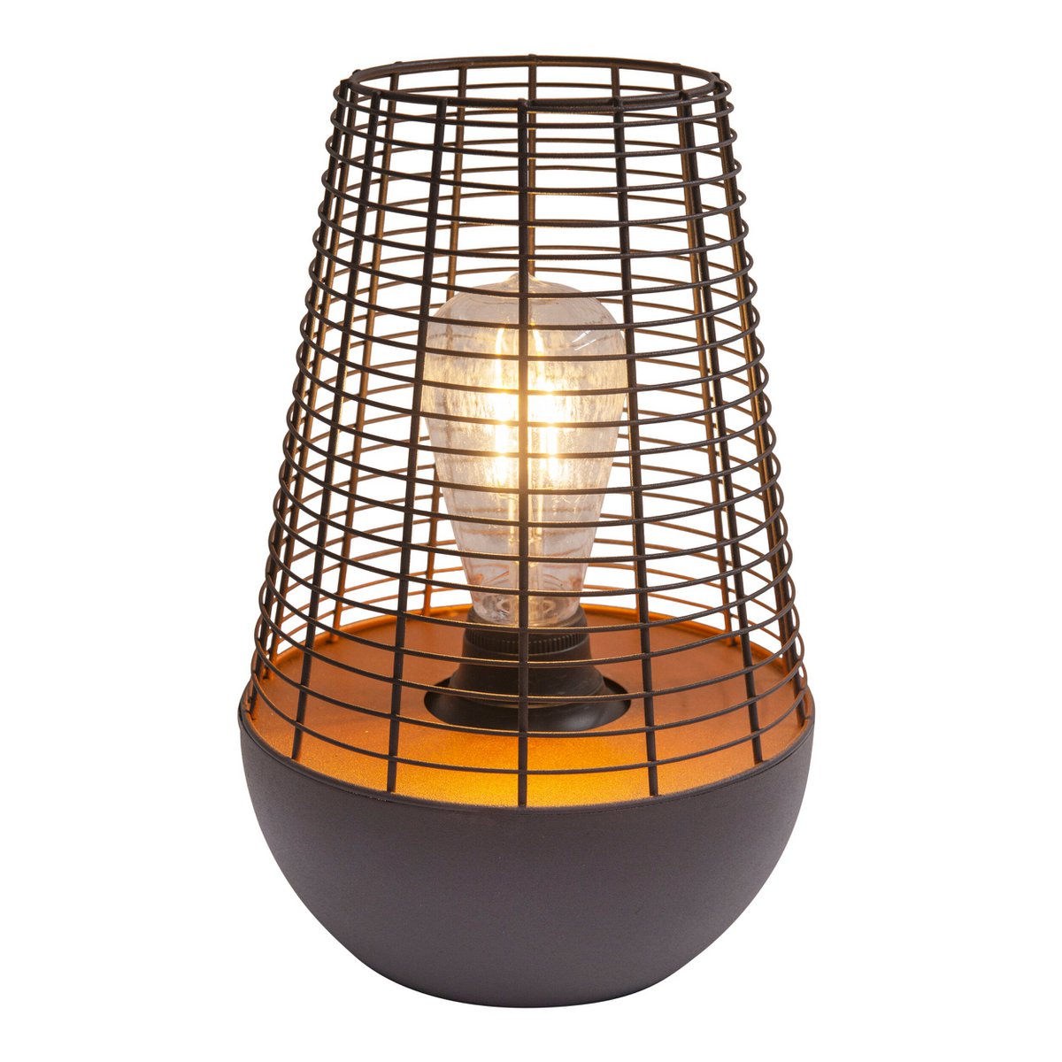 LED Decol Light 27 cm hoog, gemaakt van metaal in zwart, stevig gebouwd -in LED, decoratie voor buiten