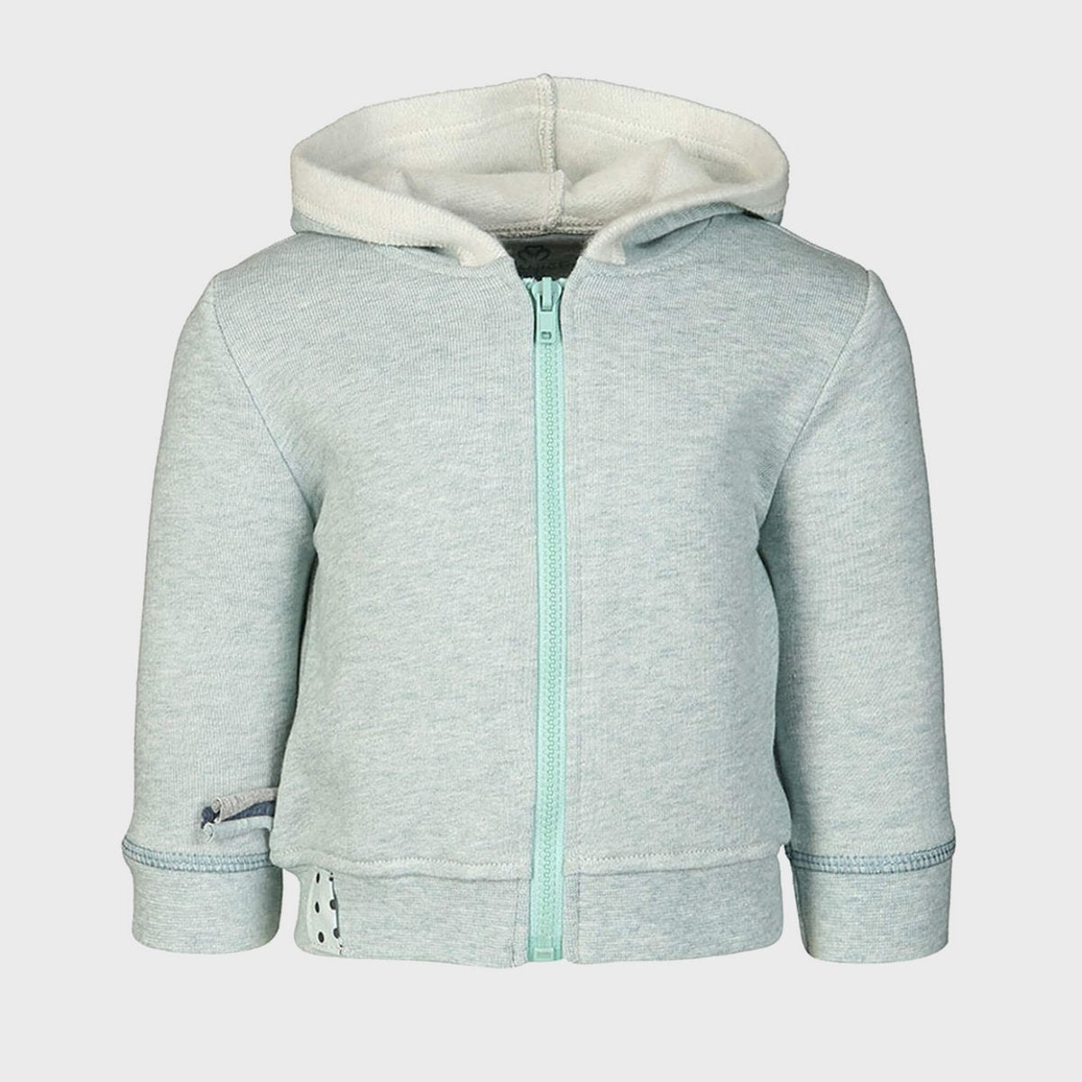 OrganicEra biologisch babyjack met capuchon, aqua