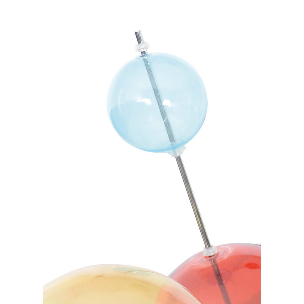 Hanger lamp "explosie" gekleurd gemaakt van metaal en glas, G9 -versies, hangende lamp voor eetkamer, woonkamer, hal of kantoor, Øca. 65 cm