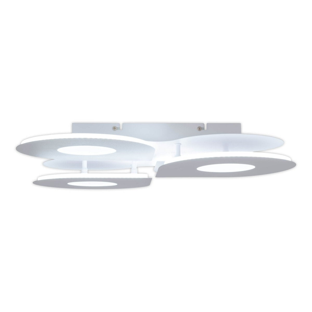 LED-plafondlamp "Smilla" wit, 50 x 50 cm, 8 cm, metaal en plastic, geïntegreerde LED's, 2400 lm, dimable, CCT-functie 3000-6.500 K, nachtlichtfunctie.