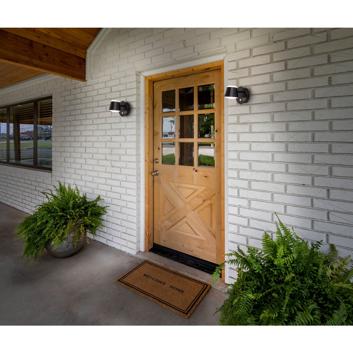 Wordeloos wandlicht "tondo" magnetisch, ca. 12 x 14,5 cm, gemaakt van black metal, voor binnen