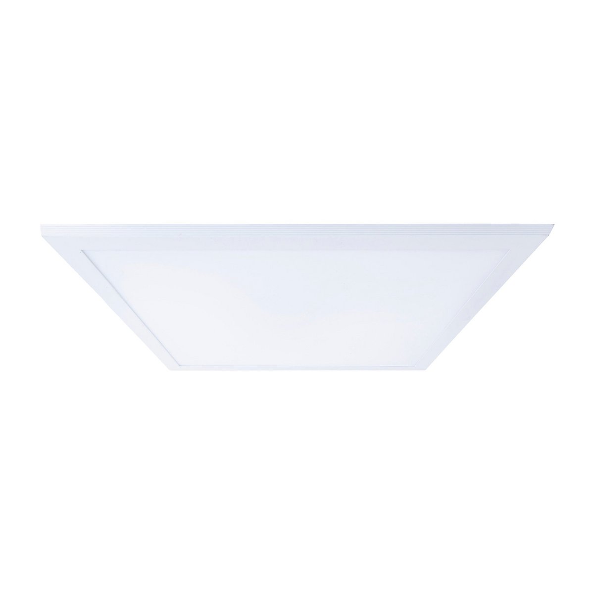 LED -paneel plafondlamp "Nico", functionele metalen plafondlamp en plastic in het wit, met vaste LED's en vele functies, ideaal voor kantoor, oefening of workshop, ca. 59,5 x 59,5 cm
