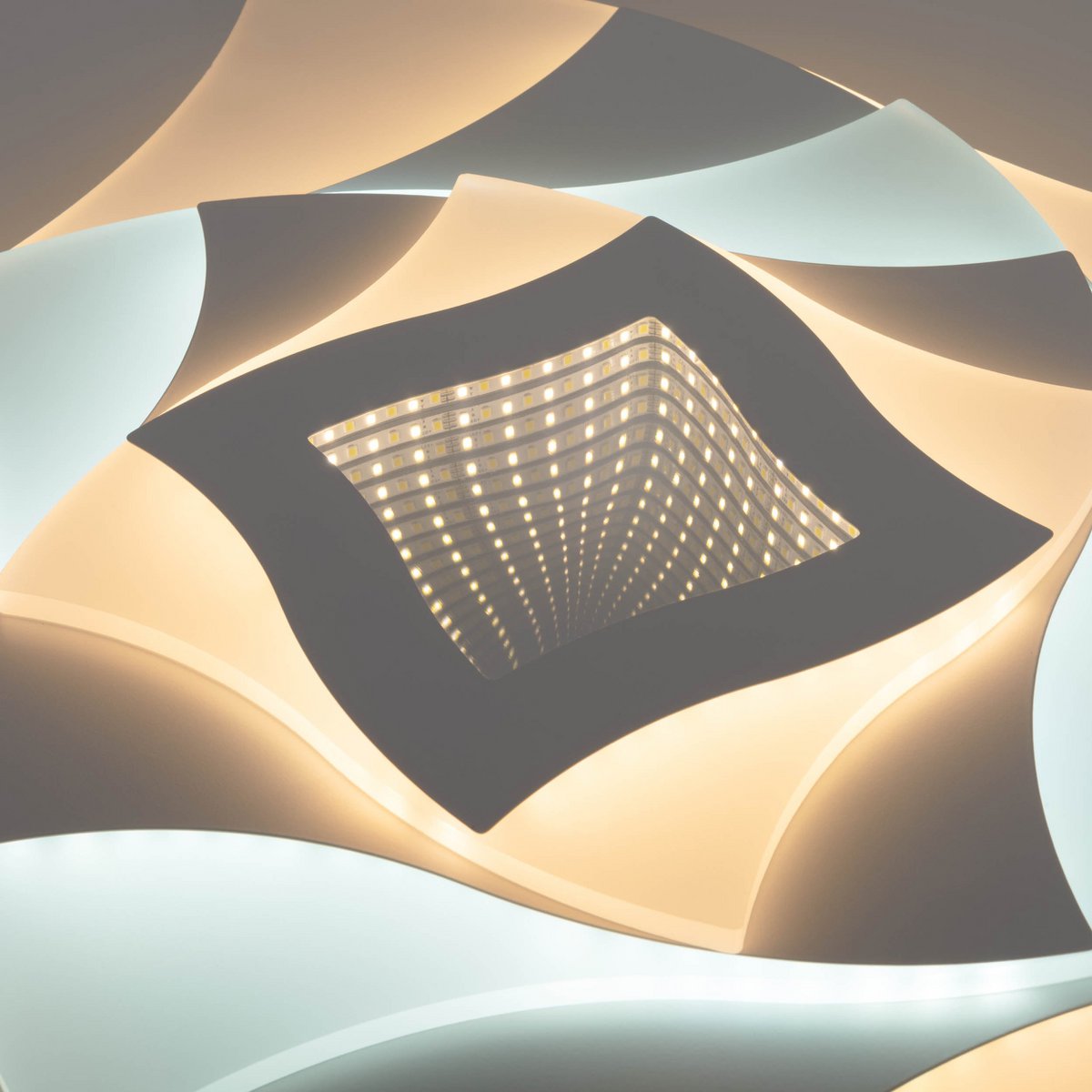 LED -plafondlamp 3D -effect "liora" Ø 48 cm, met veel functies, waaronder afstandsbediening