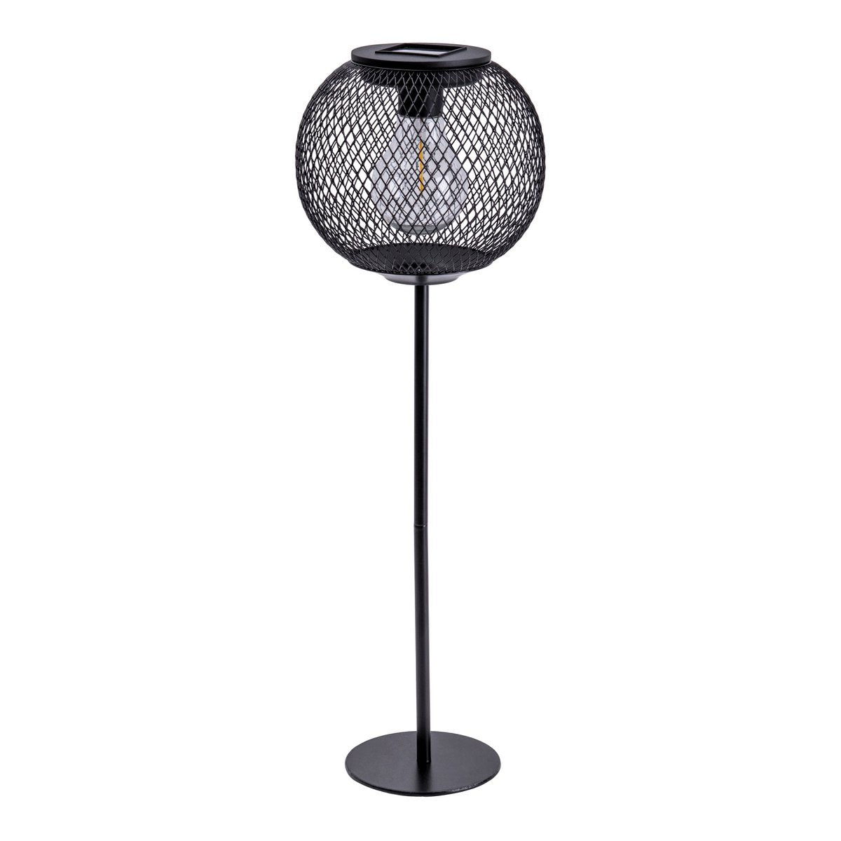 LED ZONNELIJKE LICHT "Geli", buitendecoratie gemaakt van metaal en plastic in het zwart, met stevig gebouwd -in LED