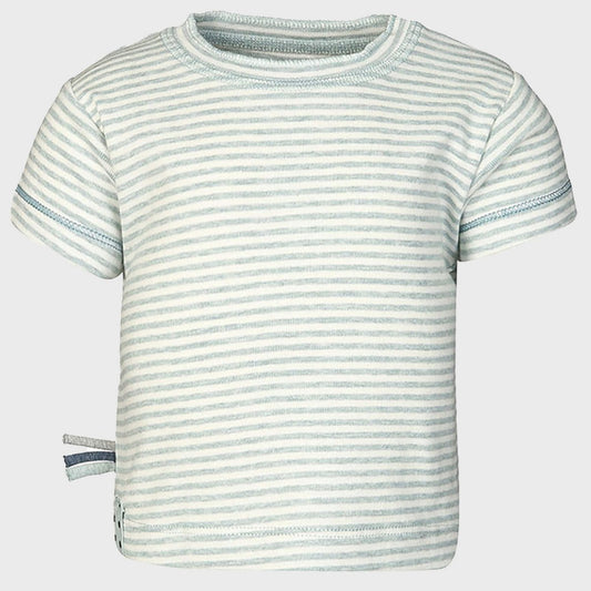 OrganicEra Biologisch baby S/S T-shirt, aqua gestreept