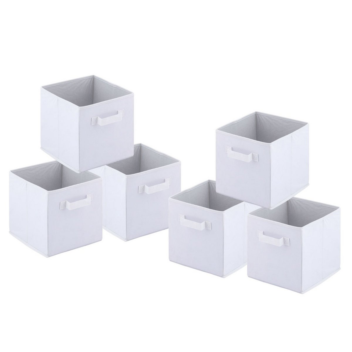 Opslagboxen opvouwbare vouwkast 26x26x26 cm 6 -pack opbergdoos vierkant