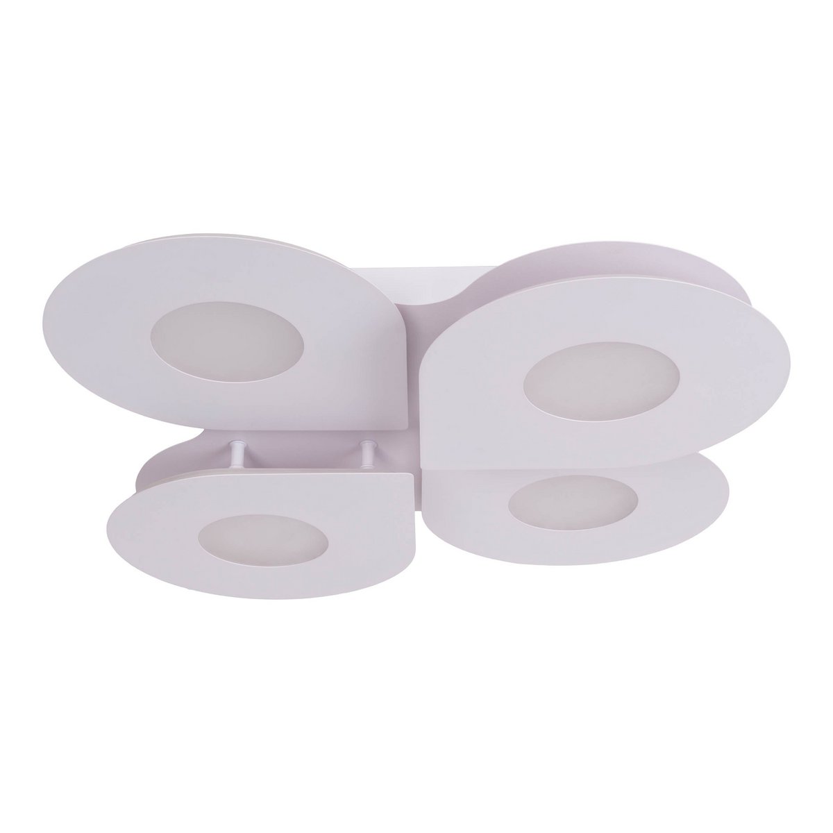 LED-plafondlamp "Smilla" wit, 50 x 50 cm, 8 cm, metaal en plastic, geïntegreerde LED's, 2400 lm, dimable, CCT-functie 3000-6.500 K, nachtlichtfunctie.