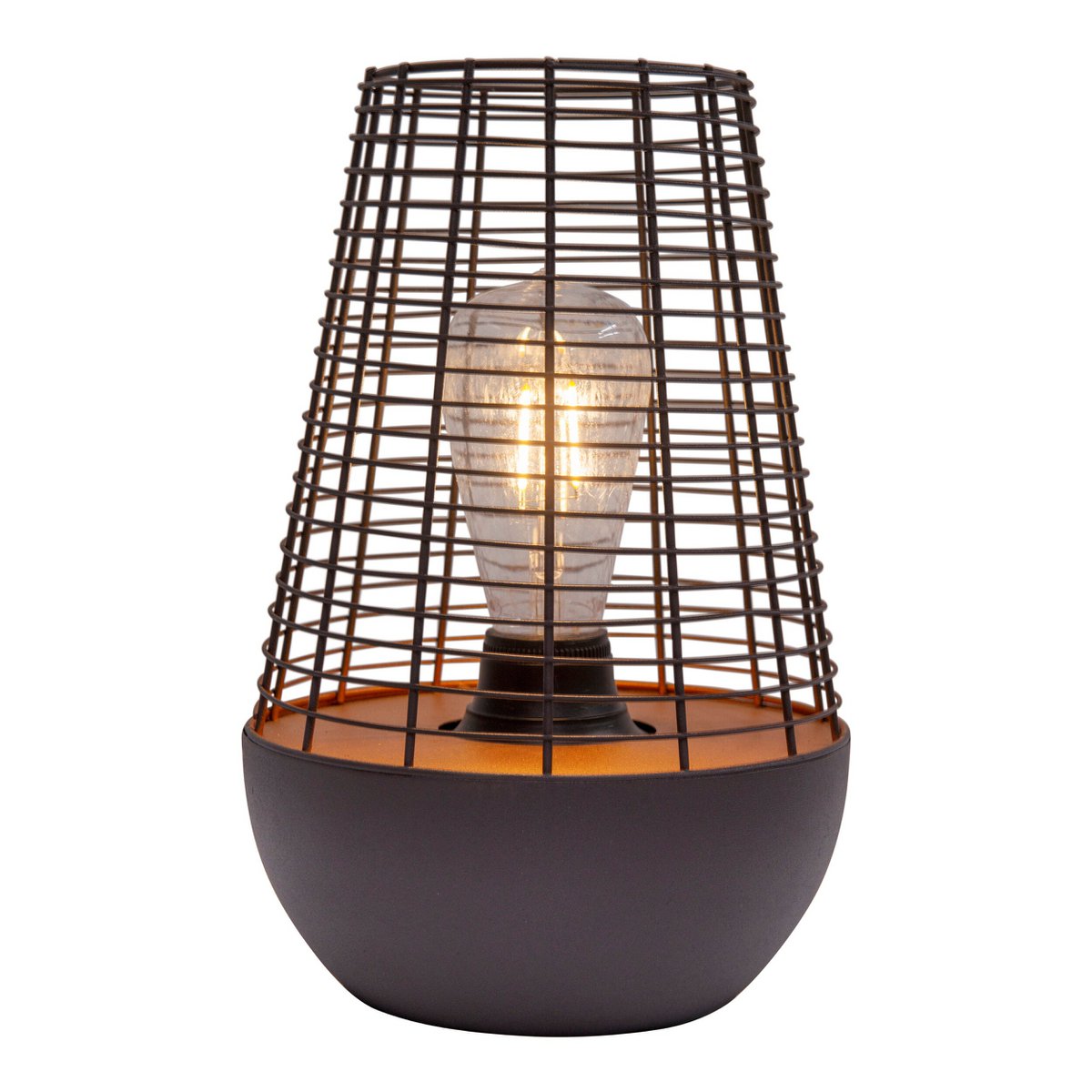 LED Decol Light 27 cm hoog, gemaakt van metaal in zwart, stevig gebouwd -in LED, decoratie voor buiten