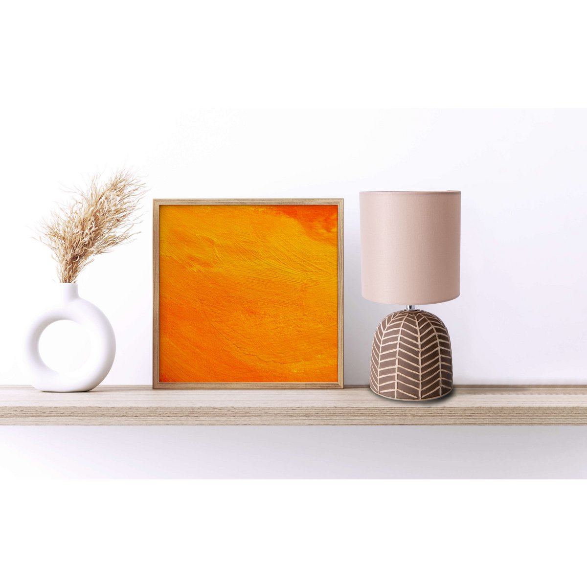 Keramische tafellamp "folio" bruin, keramische tafellamp in bruin, met E14 -versie, voor eetkamer, woonkamer, gang of kantoor, 27,50 cm hoog