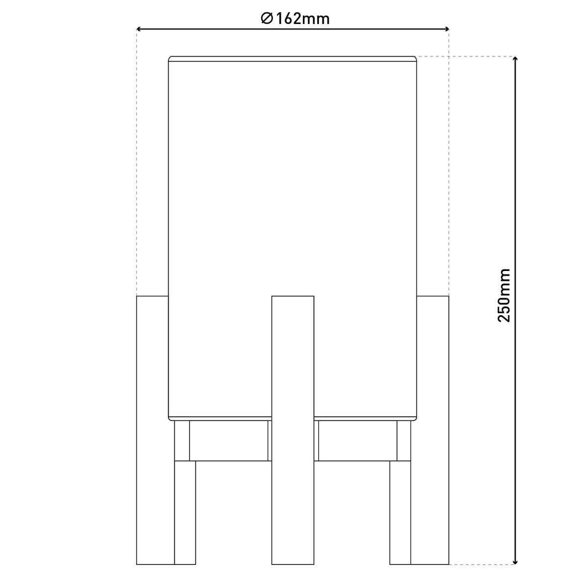 Hartelijke lamp "madita" 25 cm hoog, in wit/natuur, met geïntegreerde LED, dimbaar met aanraaksensor