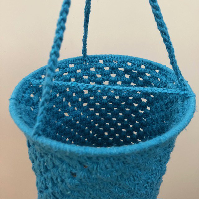 Luna -Leena Lampion Crochet - Turquoise - Organisch katoen - Handhaak in Nepal