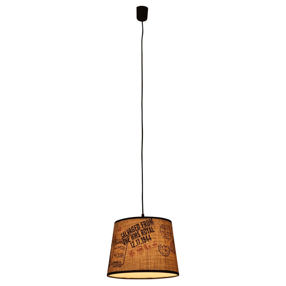Hanglamp met stoffen kap "Print"