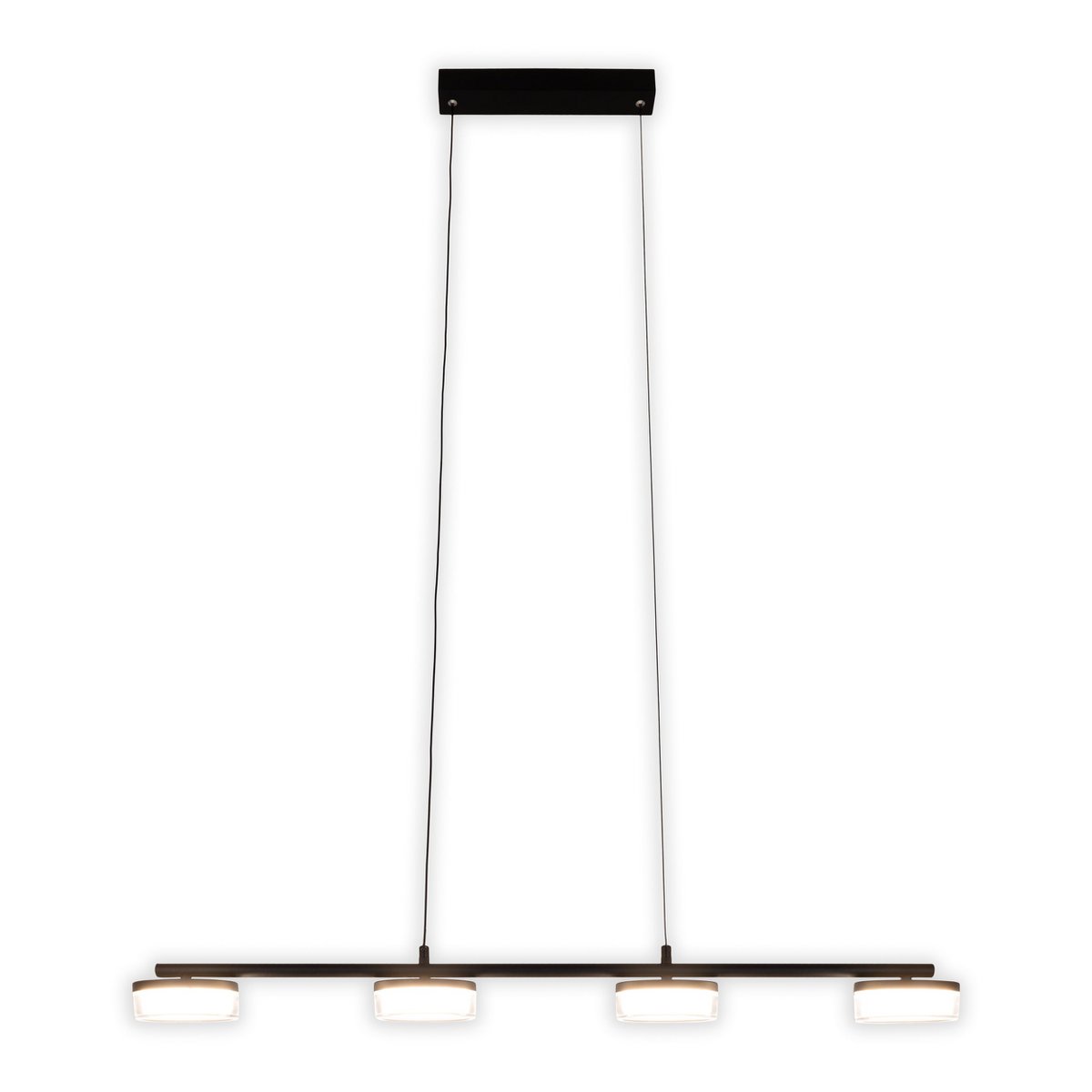 LED hanger lamp "CIMO" gemaakt van metaal en plastic in zwart, met geïntegreerde LED, lengte 96 cm