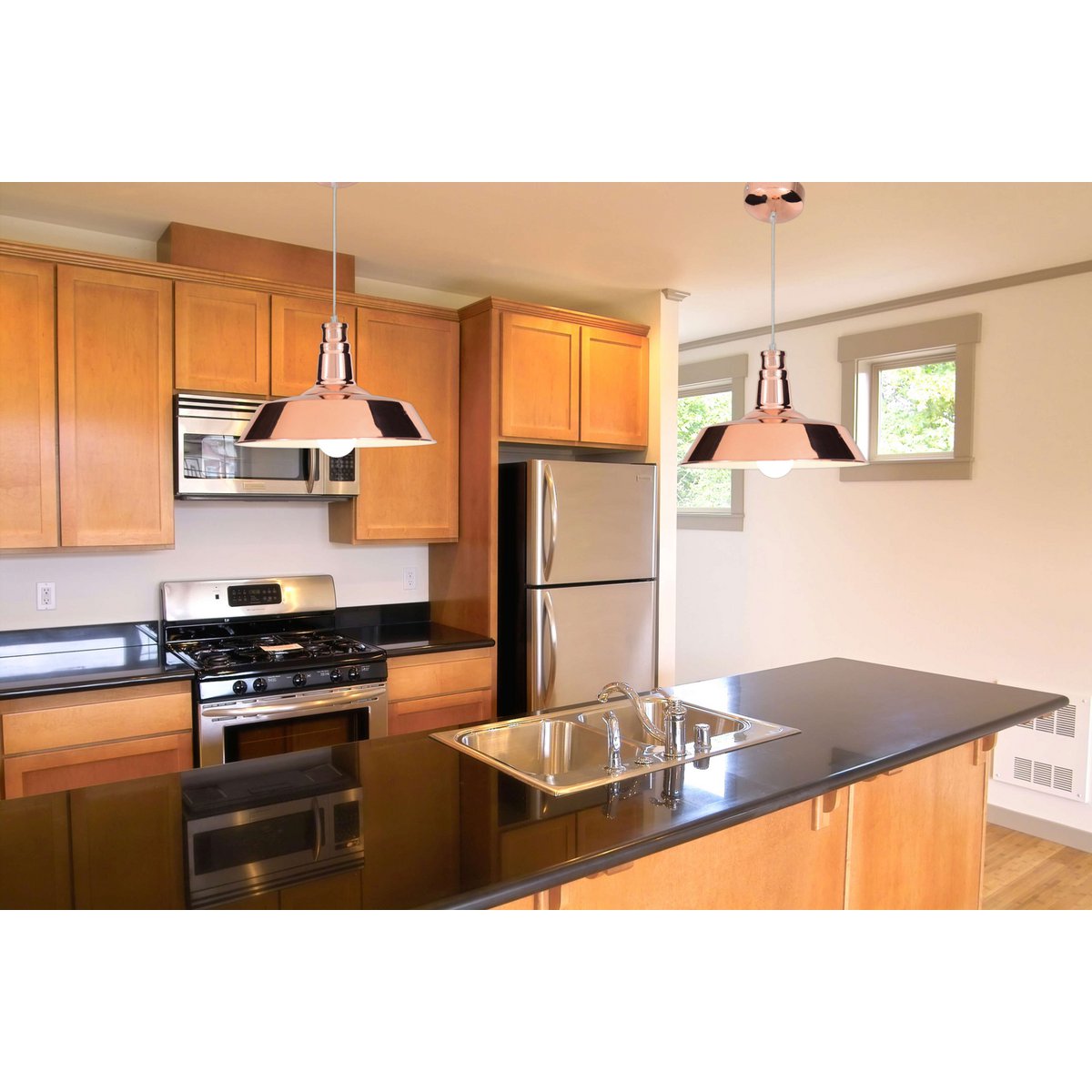 "Koperen" hanglamp d:36cm