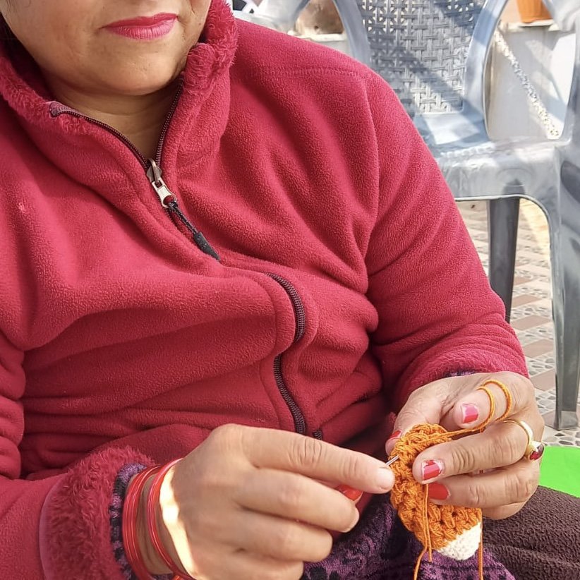 Luna -Leena Keychain Fish - Bag Charme - Oranje - Organisch katoen - Handhaak in Nepal - Baghanger