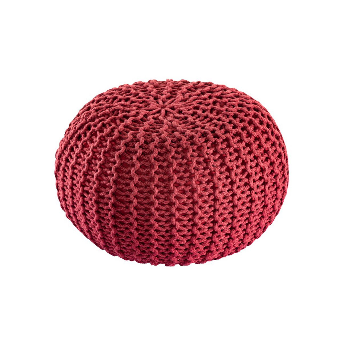 Pouf premium Ø45cm stoel kruk breien pouf in terras pool tuin duurzaam