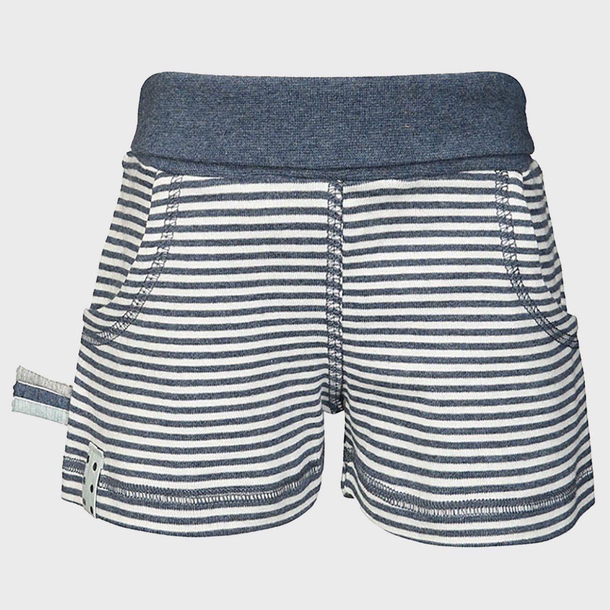 OrganicEra biologische babyshort, indigo gestreept