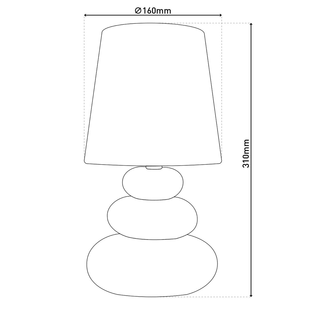 Keramische tafellamp "stoney", tafellamp gemaakt van keramiek en textiel in zwart, goud, met E14 -versie, tafellamp voor eetkamer, woonkamer, gang of kantoor, of als een bedlamp, 31 cm hoog