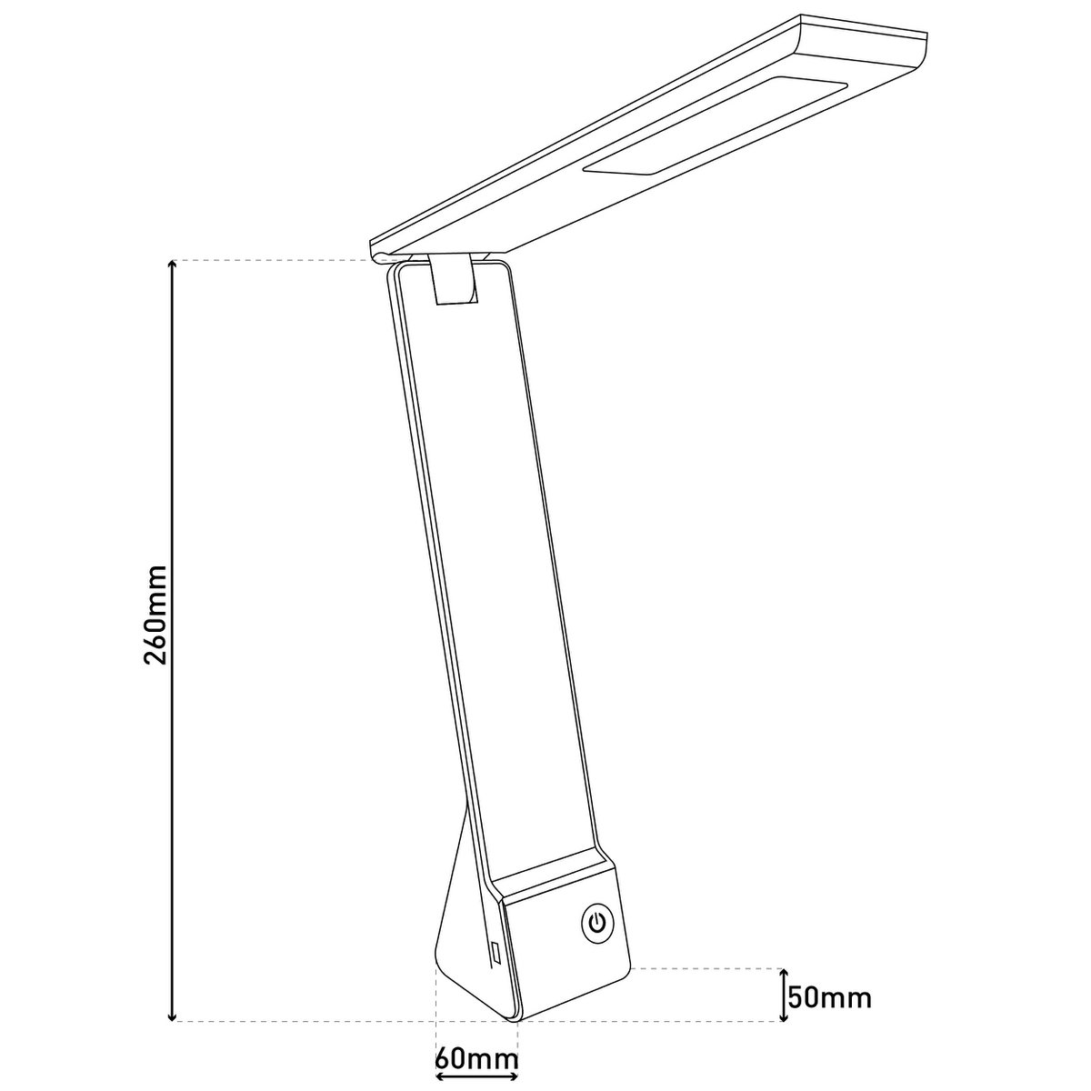 LED Draadloos tafellicht "ULF" grijs, gemaakt van metaal en plastic in grijs en wit, met stevig ingebouwde LED's, 26 cm hoog, lichte kleur verstelbaar in 3 stappen