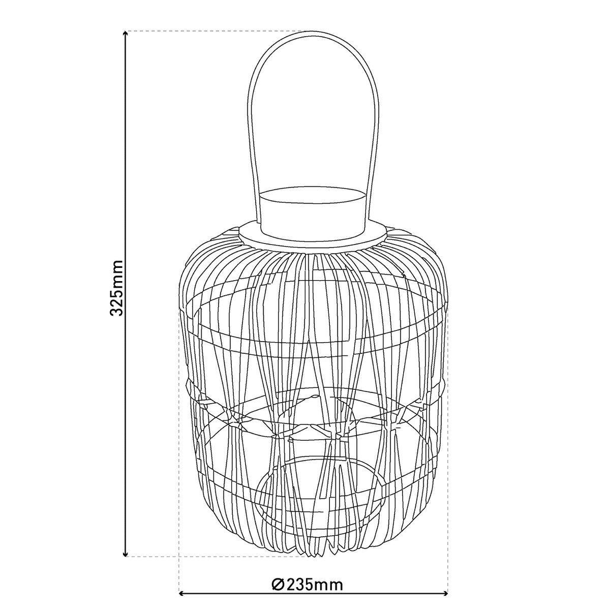 LED Decol Light "Korbinian" H: 32,5 cm