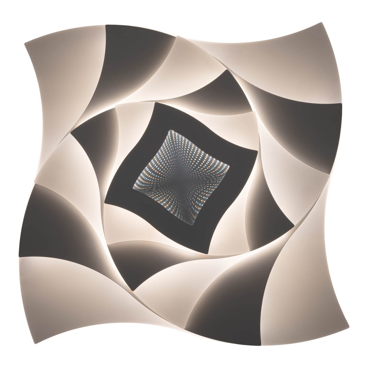 LED -plafondlamp 3D -effect "liora" Ø 48 cm, met veel functies, waaronder afstandsbediening