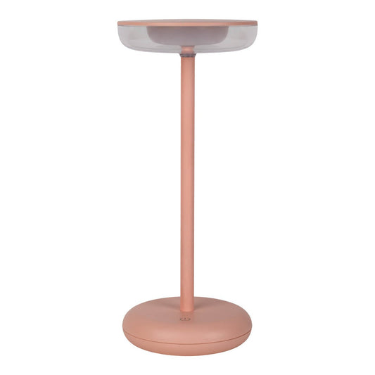 Noteloze tabletlicht "PASI" voor buiten en binnen, gemaakt van metaal en plastic in roze, dimbaar, met aanraking en geheugenfunctie, ca. 26 cm hoog