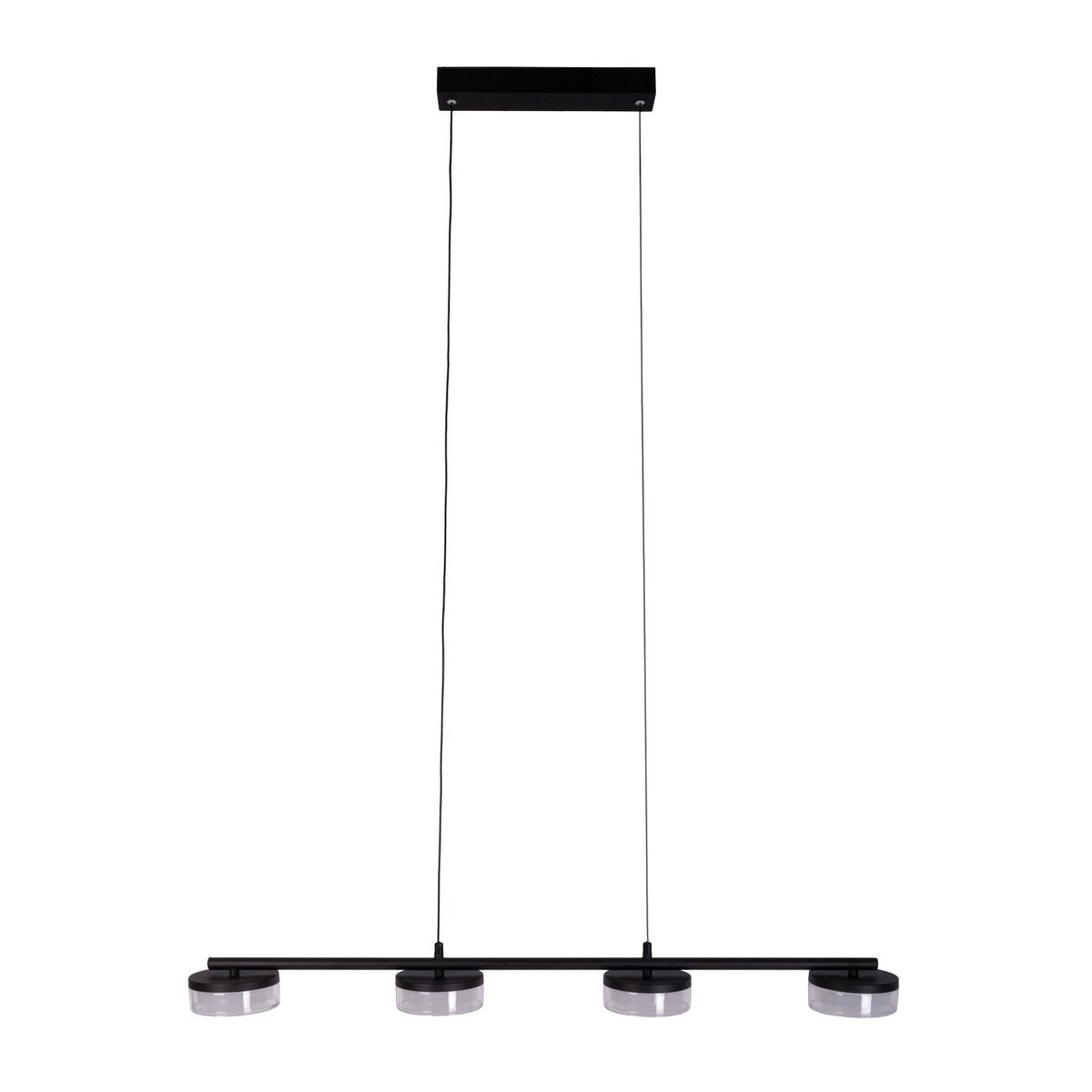 LED hanger lamp "CIMO" gemaakt van metaal en plastic in zwart, met geïntegreerde LED, lengte 96 cm