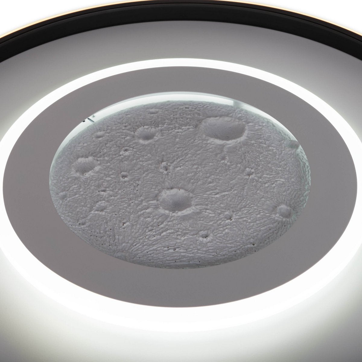 LED -plafondlamp CCT / RGB met maanstructuur, Ø 50 cm, veel functies, gemaakt van metaal en plastic, inclusief afstandsbediening