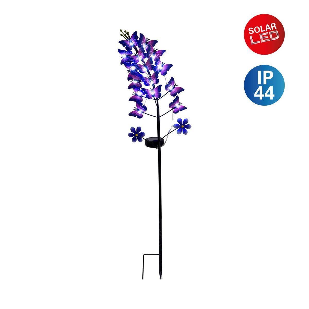 LED ZONNELIJKE LICHT "Viola", voor buiten, metal Earth Skeer in Violet, met geïntegreerde LED